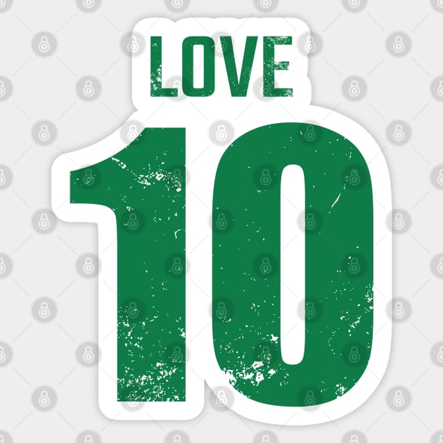 Jordan Alexander Love Distressed Green Jersey Number 10 American Football Quarterback QB Sticker by itsMePopoi